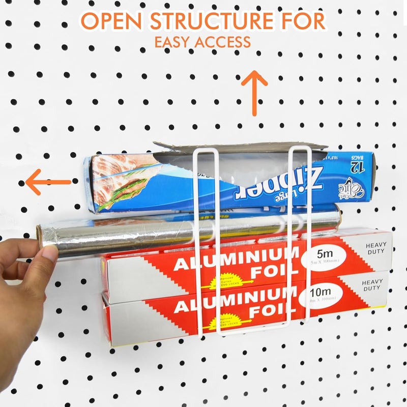 G.CORE Pegboard Basket Organizers, Peg Board Large Baskets Hooks Bins Cups Tool Organizer 42 Pack Set, Wall Storage Display Hanging Accessories for Craft Office Stadio Shed Garage Organization (White & Pink) - Image 5